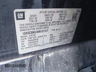 2017 Chevrolet Tahoe LT with VIN 1GNSCBKC4HR187227, listed as a IAAI auction lot 37971302 with 95,009 mi miles and . Bid and sale history available at DreamBid. Image 9.