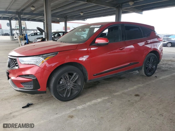 2019 Acura RDX w/A-Spec Pkg with VIN 5J8TC2H67KL016868, listed as a Copart auction lot 45867895 with 66,884 mi miles and Salvage Title. Bid and sale history available at carsss.com. Image 1.