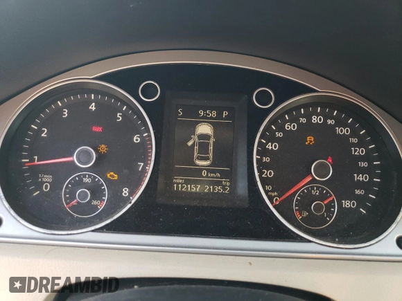 2012 Volkswagen CC Sport with VIN WVWMN7AN7CE521505, listed as a Copart auction lot 68447614 with 112,157 mi miles and Non Repairable. Bid and sale history available at carsss.com. Image 9.