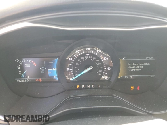 2019 Ford Fusion Titanium with VIN 3FA6P0D92KR184851, listed as a Copart auction lot 52154705 with 62,652 mi miles and Salvage Title. Bid and sale history available at carsss.com. Image 9.