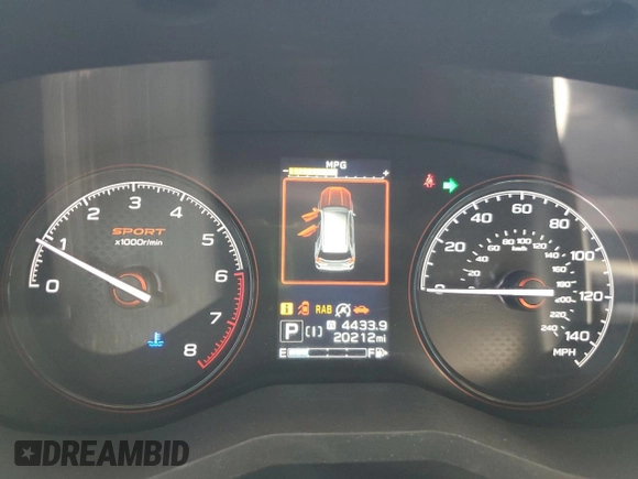 2021 Subaru Forester Special Sports with VIN JF2SKARC3MH530395, listed as a Copart auction lot 61103945 with 20,212 mi miles and Salvage title. Bid and sale history available at DreamBid. Image 9.
