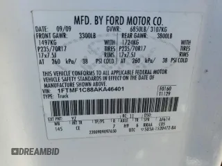 2010 Ford F-150 XL with VIN 1FTMF1C88AKA46401, listed as a Copart auction lot 73823973 with 138,519 mi miles and Clean Title. Bid and sale history available at carsss.com. Image 12.