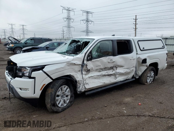 2023 Nissan Frontier SV with VIN 1N6ED1FK6PN641365, listed as a Copart auction lot 86565574 with 18,968 mi miles and Salvage Title. Bid and sale history available at carsss.com. Image 1.