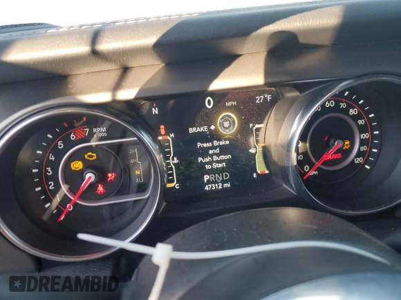 2021 Jeep Wrangler Unlimited Rubicon with VIN 1C4HJXFN7MW576196, listed as a Copart auction lot 44806285 with 47,312 mi miles and Salvage Title. Bid and sale history available at DreamBid. Image 9.