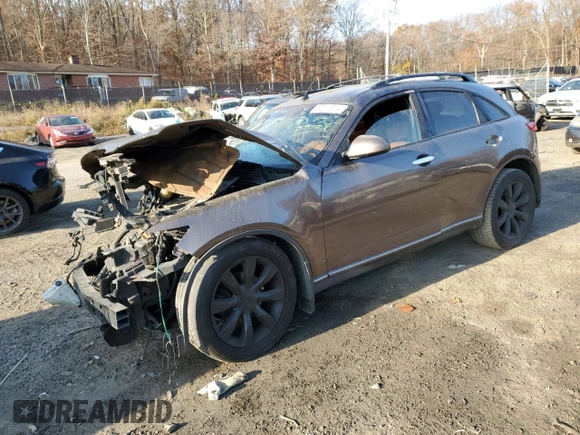 2003 Infiniti FX Options with VIN JNRAS08W63X208760, listed as a Copart auction lot 80618814 with Not Provided miles and Salvage Title. Bid and sale history available at DreamBid. Image 1.
