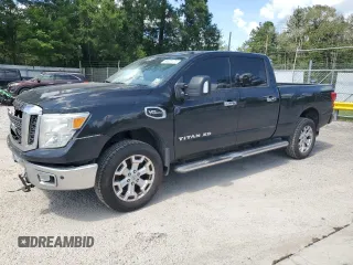 2017 Nissan Titan XD SV with VIN 1N6AA1F25HN549415, listed as a Copart auction lot 64027474 with 186,736 mi miles and Salvage Title. Bid and sale history available at carsss.com. Image 1.