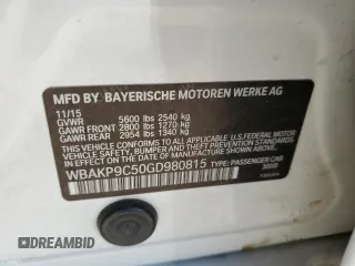 2016 BMW 5 Series 550i xDrive с VIN WBAKP9C50GD980815, выставлен на аукционе Copart как лот 56858035 с пробегом 75 485 миль миль и Списание • Salvage title. История ставок и продаж доступна на DreamBid. Изображение 12.