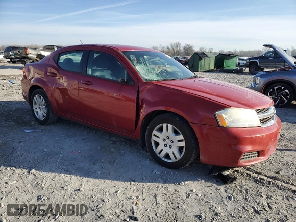2014 Dodge Avenger SE with VIN 1C3CDZAB1EN214872, listed as a Copart auction lot 49415435 with 189,246 mi miles and Salvage Title. Bid and sale history available at carsss.com. Image 4.