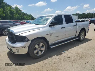 2019 Ram 1500 Express with VIN 1C6RR6KT5KS514898, listed as a Copart auction lot 58142285 with 90,038 mi miles and Salvage title. Bid and sale history available at DreamBid. Image 1.