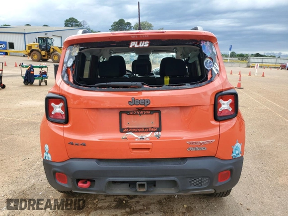 2021 Jeep Renegade Trailhawk with VIN ZACNJDC16MPN28380, listed as a Copart auction lot 55670925 with 55,469 mi miles and Salvage title. Bid and sale history available at DreamBid. Image 6.