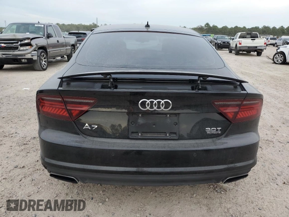 2017 Audi A7 Prestige with VIN WAU22AFC7HN012202, listed as a Copart auction lot 75482303 with 0 mi miles. Bid and sale history available at carsss.com. Image 6.