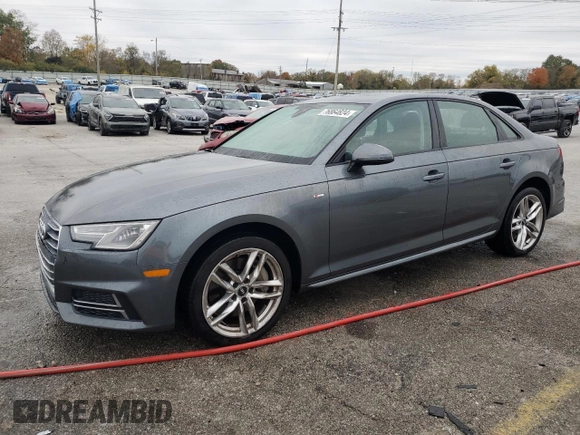 2017 Audi A4 Season of Audi Premium with VIN WAUDNAF47HN049484, listed as a Copart auction lot 76864824 with 76,770 mi miles and Salvage Title. Bid and sale history available at carsss.com. Image 1.