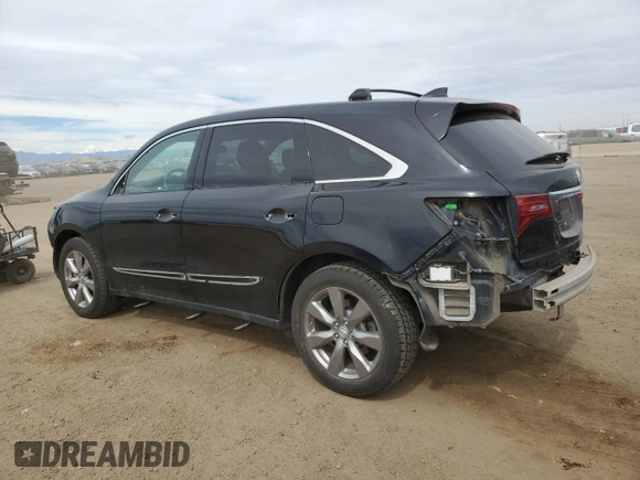 2014 Acura MDX Advance with VIN 5FRYD4H83EB024907, listed as a Copart auction lot 50043875 with 87,528 mi miles and Salvage Title. Bid and sale history available at DreamBid. Image 2.