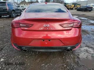 2018 Infiniti Q60 Red Sport 400 with VIN JN1FV7EL5JM630018, listed as a Copart auction lot 45684015 with 39,057 mi miles and Salvage Title. Bid and sale history available at DreamBid. Image 6.