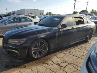 2019 BMW 7 Series 750i xDrive with VIN WBA7F2C53KB240017, listed as a Copart auction lot 65009774 with 11,175 mi miles and Salvage Title. Bid and sale history available at carsss.com. Image 1.