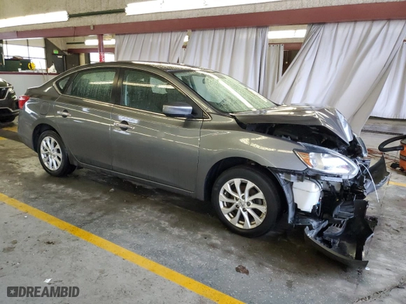 2019 Nissan Sentra SV with VIN 3N1AB7AP7KL612823, listed as a Copart auction lot 43204235 with 105,299 mi miles and Salvage Title. Bid and sale history available at carsss.com. Image 4.