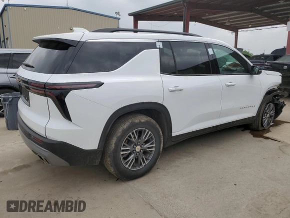 2025 Chevrolet Traverse FWD LT with VIN 1GNERGRS1SJ125571, listed as a Copart auction lot 50612075 with 7,825 mi miles and Clean title. Bid and sale history available at DreamBid. Image 3.