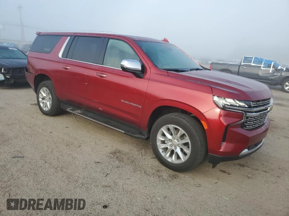 2023 Chevrolet Suburban Premier with VIN 1GNSCFKD8PR174382, listed as a Copart auction lot 55236275 with 43,997 mi miles and Salvage title. Bid and sale history available at DreamBid. Image 4.