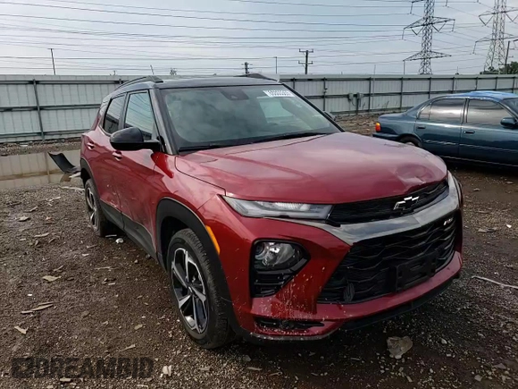 2021 Chevrolet TrailBlazer RS with VIN KL79MUSL7MB008713, listed as a Copart auction lot 68865353 with 12,847 mi miles. Bid and sale history available at carsss.com. Image 10.