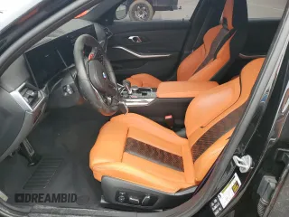 2024 BMW M3 Competition xDrive with VIN WBS43AY0XRFT17144, listed as a Copart auction lot 60822865 with 34,710 mi miles and Salvage title. Bid and sale history available at DreamBid. Image 7.