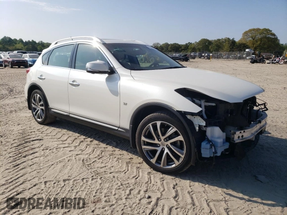2017 Infiniti QX50 z VIN JN1BJ0RR9HM409046, wystawiony jako Copart lot #53500665 z przebiegiem 136 008 mil mil oraz Szkoda całkowita • Salvage title. Historia ofert i sprzedaży dostępna na DreamBid. Obrazek 4.