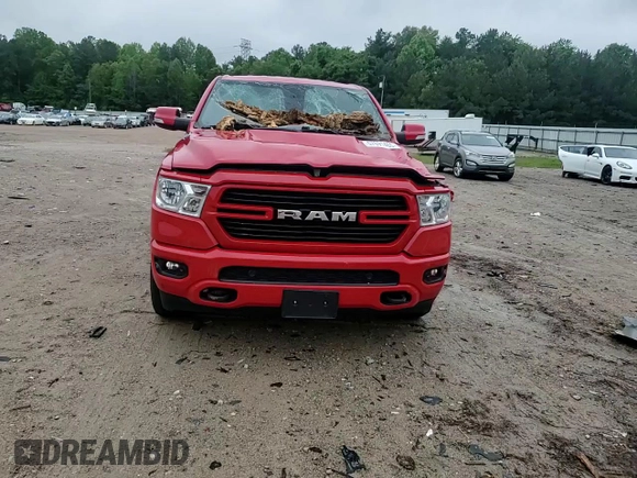 2021 Ram 1500 Big Horn with VIN 1C6SRFFT5MN504479, listed as a Copart auction lot 57691465 with 77,260 mi miles and Salvage title. Bid and sale history available at DreamBid. Image 13.