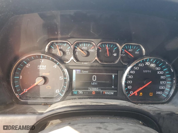 2015 Chevrolet Silverado 1500 High Country with VIN 3GCUKTEC8FG227831, listed as a Copart auction lot 42910125 with 743,860 mi miles and Non Repairable. Bid and sale history available at carsss.com. Image 9.