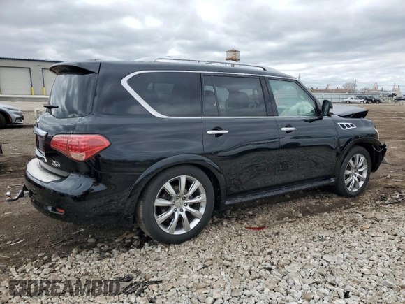 2012 Infiniti QX56 7-passenger z VIN JN8AZ2NE5C9021621, wystawiony jako Copart lot #53484825 z przebiegiem 139 453 mil mil oraz Szkoda całkowita • Salvage title. Historia ofert i sprzedaży dostępna na DreamBid. Obrazek 3.