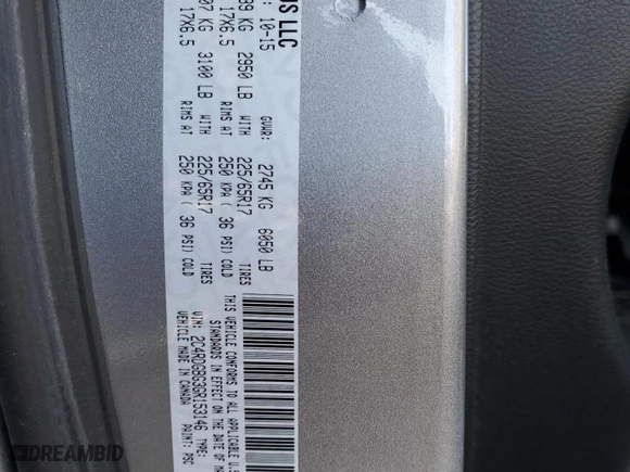 2016 Dodge Grand Caravan SE with VIN 2C4RDGBG3GR153146, listed as a Copart auction lot 45012064 with 104,880 mi miles and Salvage Title. Bid and sale history available at carsss.com. Image 13.