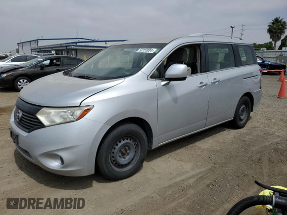2013 Nissan Quest LE with VIN JN8AE2KP2D9071640, listed as a Copart auction lot 58123024 with 240,213 mi miles and Salvage Title. Bid and sale history available at carsss.com. Image 1.