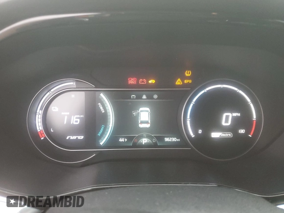 2020 Kia Niro EX with VIN KNDCC3LG2L5056544, listed as a Copart auction lot 54905215 with 96,230 mi miles and Salvage Title. Bid and sale history available at DreamBid. Image 9.