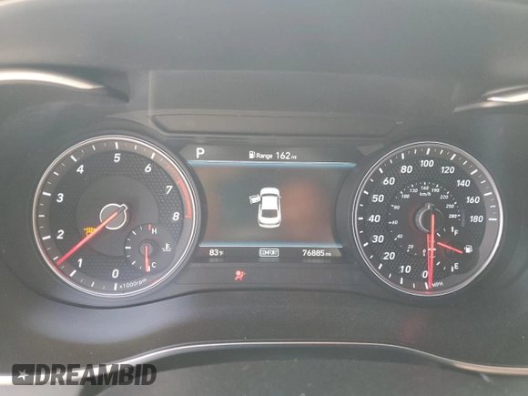 2020 Genesis G70 3.3T with VIN KMTG34LE7LU058061, listed as a Copart auction lot 57534815 with 76,885 mi miles and Salvage title. Bid and sale history available at DreamBid. Image 9.