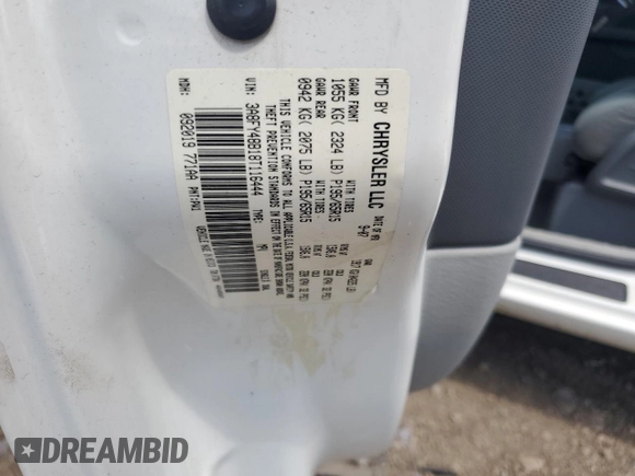 2008 Chrysler PT Cruiser z VIN 3A8FY48B18T116444, wystawiony jako Copart lot #61963545 z przebiegiem 115 435 mil mil oraz Szkoda całkowita • Salvage title. Historia ofert i sprzedaży dostępna na DreamBid. Obrazek 12.