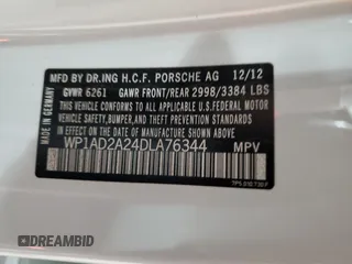 2013 Porsche Cayenne GTS with VIN WP1AD2A24DLA76344, listed as a Copart auction lot 83570884 with 63,704 mi miles and Salvage title. Bid and sale history available at DreamBid. Image 16.