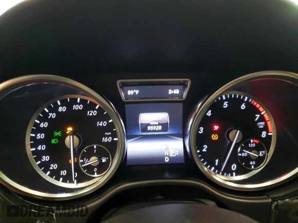 2015 Mercedes-Benz M 350 with VIN 4JGDA5HB8FA582087, listed as a Copart auction lot 62895635 with 95,928 mi miles and Salvage title. Bid and sale history available at DreamBid. Image 9.
