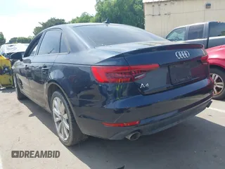 2017 Audi A4 Premium with VIN WAUGNAF47HN001156, listed as a IAAI auction lot 42163537 with 72,771 mi miles. Bid and sale history available at carsss.com. Image 3.