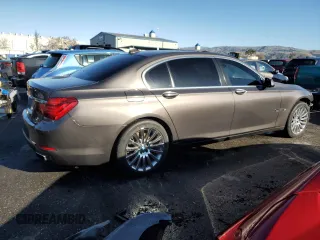 2014 BMW 7 Series 740Li with VIN WBAYE4C57ED137758, listed as a Copart auction lot 42347085 with 121,776 mi miles and Salvage Title. Bid and sale history available at carsss.com. Image 3.