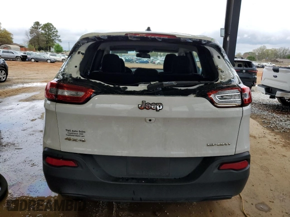 2014 Jeep Cherokee Sport with VIN 1C4PJMAB9EW303088, listed as a Copart auction lot 50987825 with 0 mi miles and Salvage Title. Bid and sale history available at carsss.com. Image 6.