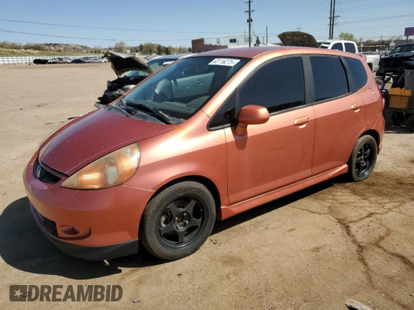 2008 Honda Fit Sport with VIN JHMGD37668S048115, listed as a Copart auction lot 53116275 with 114,050 mi miles and Clean Title. Bid and sale history available at carsss.com. Image 1.