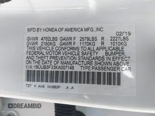 2019 Acura TLX z VIN 19UUB3F33KA007148, wystawiony jako IAAI lot #41889013 z przebiegiem 97 654 mil mil oraz . Historia ofert i sprzedaży dostępna na DreamBid. Obrazek 9.