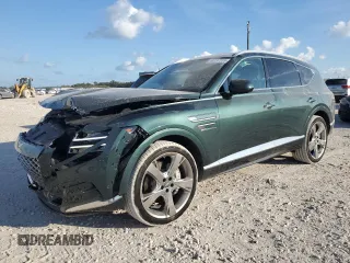 2023 Genesis GV80 with VIN KMUHCESC5PU120598, listed as a Copart auction lot 44137235 with 18,099 mi miles and Salvage Title. Bid and sale history available at carsss.com. Image 1.