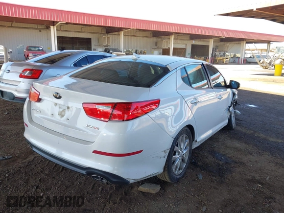 2014 Kia Optima EX z VIN 5XXGN4A74EG294124, wystawiony jako IAAI lot #41413272 z przebiegiem 154 058 mil mil oraz . Historia ofert i sprzedaży dostępna na DreamBid. Obrazek 4.