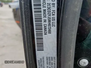 2021 Dodge Challenger R/T Scat Pack z VIN 2C3CDZFJ5MH672468, wystawiony jako Copart lot #59611165 z przebiegiem 19 100 mil mil oraz Szkoda całkowita • Salvage title. Historia ofert i sprzedaży dostępna na DreamBid. Obrazek 12.