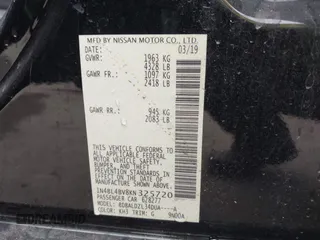 2019 Nissan Altima S with VIN 1N4BL4BV8KN325720, listed as a IAAI auction lot 42100787 with 89,165 mi miles and . Bid and sale history available at DreamBid. Image 9.
