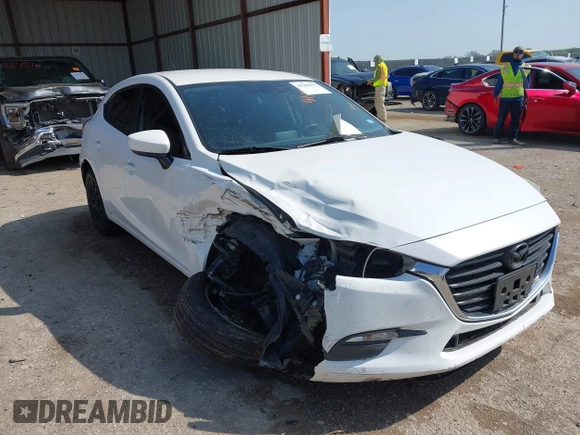 2017 Mazda 3 Sport with VIN 3MZBN1K79HM138460, listed as a IAAI auction lot 41908377 with 101,115 mi miles. Bid and sale history available at carsss.com. Image 1.