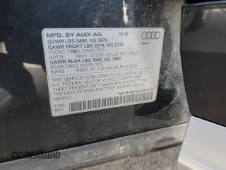 2020 Audi Q5 Premium Plus with VIN WA1BNAFY0L2028140, listed as a Copart auction lot 51293005 with 91,314 mi miles and Salvage Title. Bid and sale history available at carsss.com. Image 13.
