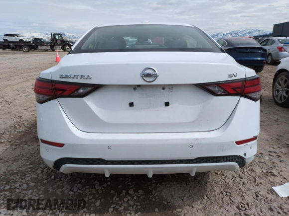 2022 Nissan Sentra SV with VIN 3N1AB8CV2NY220700, listed as a Copart auction lot 50103095 with 35,554 mi miles and Salvage Title. Bid and sale history available at DreamBid. Image 6.