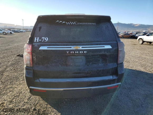 2023 Chevrolet Tahoe LS with VIN 1GNSKMKD0PR159995, listed as a Copart auction lot 81362464 with 0 mi miles and Salvage Title. Bid and sale history available at carsss.com. Image 6.