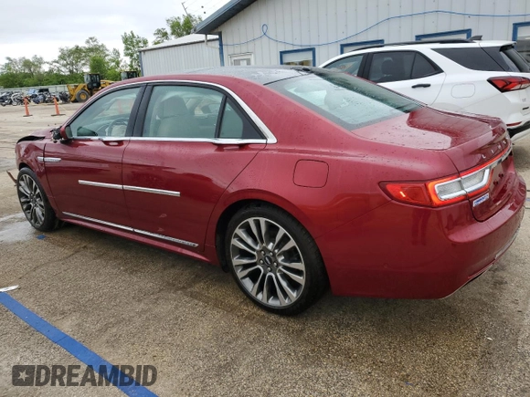 2017 Lincoln Continental Reserve z VIN 1LN6L9NC7H5602929, wystawiony jako Copart lot #57678775 z przebiegiem 24 827 mil mil oraz Szkoda całkowita • Salvage title. Historia ofert i sprzedaży dostępna na DreamBid. Obrazek 2.