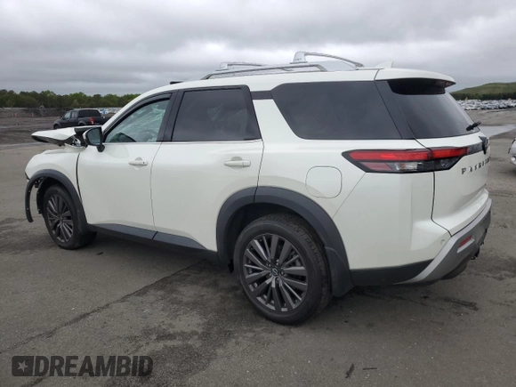 2023 Nissan Pathfinder SL z VIN 5N1DR3CD3PC261392, wystawiony jako Copart lot #58094345 z przebiegiem 50 360 mil mil oraz Szkoda całkowita • Salvage title. Historia ofert i sprzedaży dostępna na DreamBid. Obrazek 2.